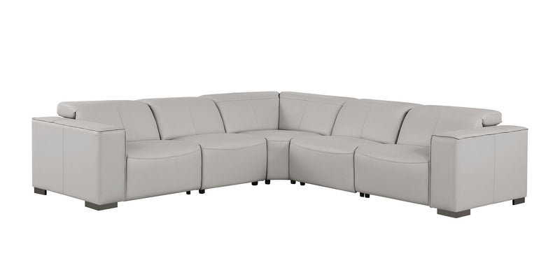 1208 - Leather Reclining Set (Sofa & Loveseat With 4 Power Recliners)