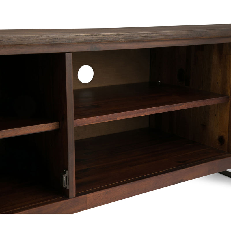 Lowry - TV Media Stand - Distressed Charcoal Brown - R&R Furniture Gallery (Fountain Valley, CA)