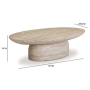 Sonia - Indoor / Outdoor Concrete Coffee Table - Faux Travertine - R&R Furniture Gallery (Fountain Valley, CA)