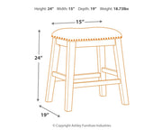 Caitbrook - Upholstered Stool (Set of 2) - Gray - R&R Furniture Gallery (Fountain Valley, CA)