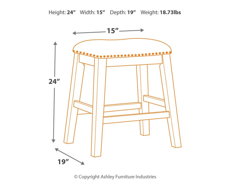 Caitbrook - Upholstered Stool (Set of 2) - Gray - R&R Furniture Gallery (Fountain Valley, CA)