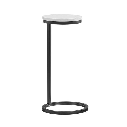 Cerro - Round Accent Table - Antique Bronze / White Marble - R&R Furniture Gallery (Fountain Valley, CA)