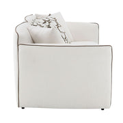 Yolanda - Loveseat With 4 Pillows - Beige Chenille - R&R Furniture Gallery (Fountain Valley, CA)