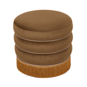 Lakka - Velvet Ottoman - R&R Furniture Gallery (Fountain Valley, CA)