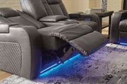 Fyne-dyme - Power Reclining Loveseat With Console/Adj Hdrst - R&R Furniture Gallery (Fountain Valley, CA)