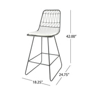 Yearning - Iron Counter Stool With Water Resistant Cushion - R&R Furniture Gallery (Fountain Valley, CA)