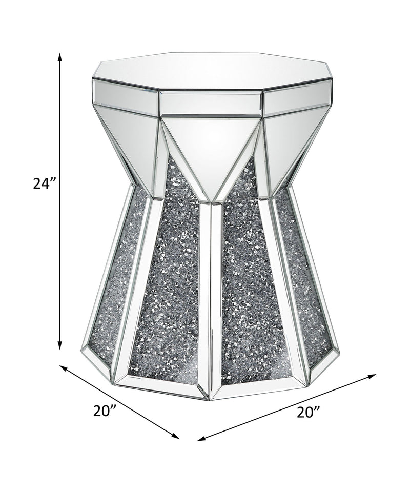 Noralie - End Table - Mirrored & Faux Diamonds - R&R Furniture Gallery (Fountain Valley, CA)