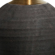 Pair of black matte vases from Uttermost's Arnav set, sleek cylindrical design for modern home decor.
