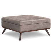 Owen - Multifunctional Square Coffee Table Storage Ottoman - R&R Furniture Gallery (Fountain Valley, CA)