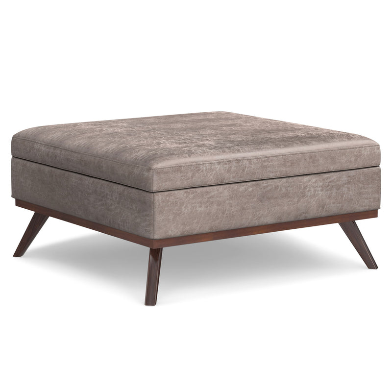 Owen - Multifunctional Square Coffee Table Storage Ottoman - R&R Furniture Gallery (Fountain Valley, CA)