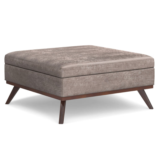 Owen - Multifunctional Square Coffee Table Storage Ottoman - R&R Furniture Gallery (Fountain Valley, CA)