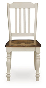 Wirloni - Dining Room Side Chair (Set of 2) - Antique White / Brown - R&R Furniture Gallery (Fountain Valley, CA)