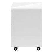 File Cabinet, Rolling Mobile, Storage Drawers, Printer Stand, Office, Work, Glossy Contemporary, Modern - White - R&R Furniture Gallery (Fountain Valley, CA)