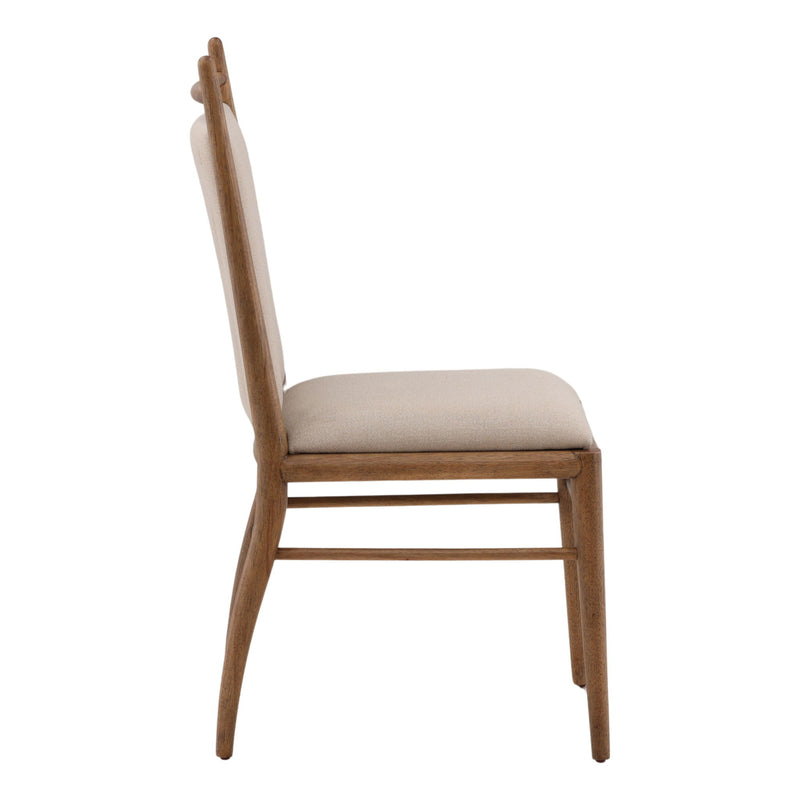 Reuben - Dining Chair (Set of 2) - Beige And Dark Brown