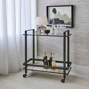 Roll Along - Bar Cart - Brass