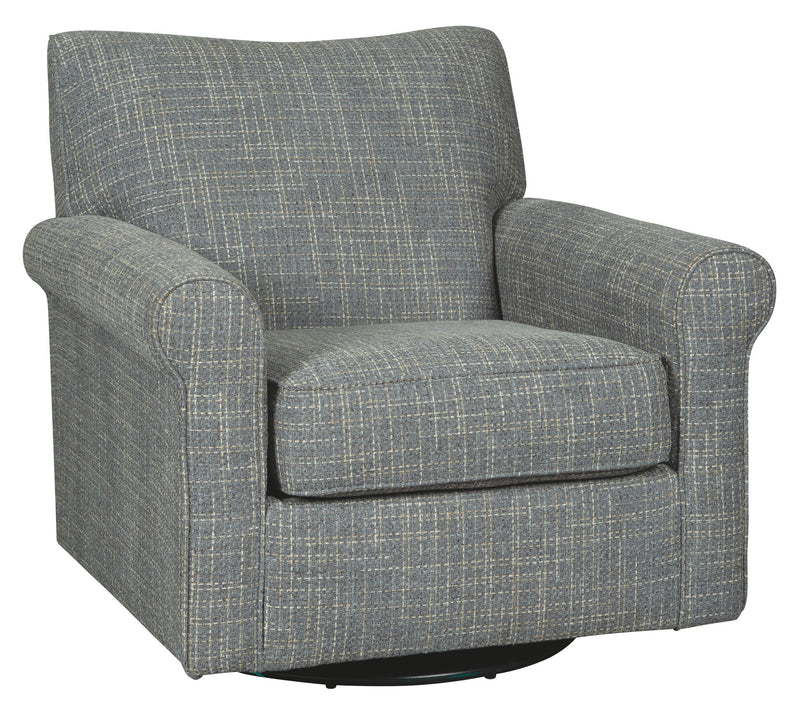 Renley - Swivel Glider Accent Chair - Ash - R&R Furniture Gallery (Fountain Valley, CA)