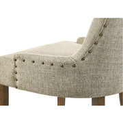 Yotam - Side Chair (Set of 2) - Beige Fabric & Salvaged Oak - R&R Furniture Gallery (Fountain Valley, CA)