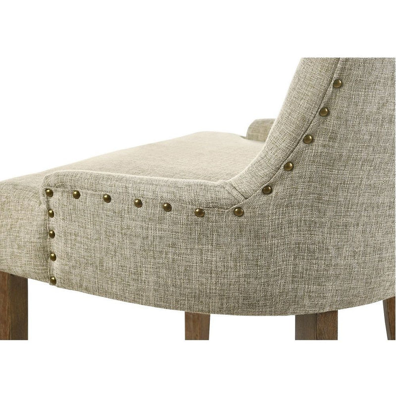 Yotam - Side Chair (Set of 2) - Beige Fabric & Salvaged Oak - R&R Furniture Gallery (Fountain Valley, CA)