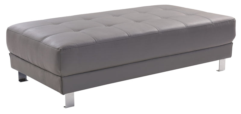 Contemporary upholstered ottoman by Glory Furniture, perfect for living room decor and seating.