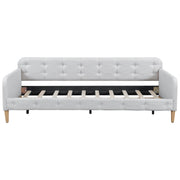 Modern Dreamland upholstered daybed with plush fabric, clean lines, and a contemporary design perfect for living rooms or guest spaces.