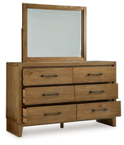 Sherbana - Dresser And Mirror - Light Brown - R&R Furniture Gallery (Fountain Valley, CA)