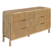 Liam + Mikala - Modern Ivory Fabric + Natural Oak 4-Piece Bedroom Set — view 4