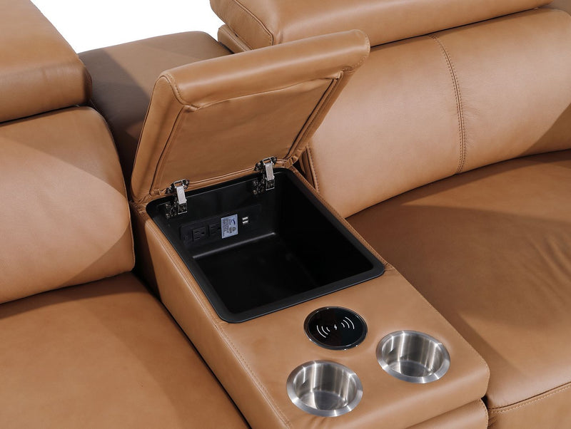 1246 - Modular Power Triple Reclining Sofa, Console Loveseat, And Chair Set With Power Headrests