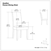 Acadian - Upholstered Parson Dining Chair (Set of 2) - R&R Furniture Gallery (Fountain Valley, CA)