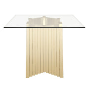 Buquet - Glam Glass + Champagne Gold Rectangular Dining Table — view 5