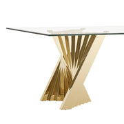 Buquet + Linda - Glam Champagne Gold + Black Velvet 5-Piece Dining Set — view 5