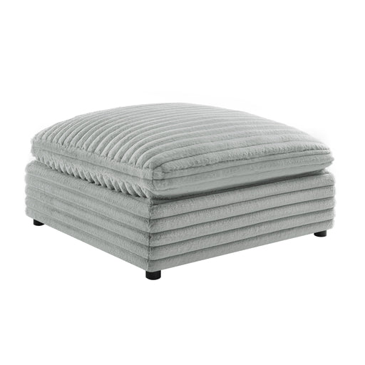 Jenny - Square Ottoman - Gray - R&R Furniture Gallery (Fountain Valley, CA)
