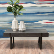 Abitha - Coffee Table With Industrial Powder Coated Metal Legs - R&R Furniture Gallery (Fountain Valley, CA)