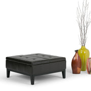 Dover - Square Coffee Table Storage Ottoman - Tanners Brown - R&R Furniture Gallery (Fountain Valley, CA)