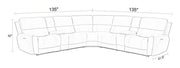 Hancock - Zero Gravity Power Reclining Sectional With Power Adjustable Headrests - R&R Furniture Gallery (Fountain Valley, CA)