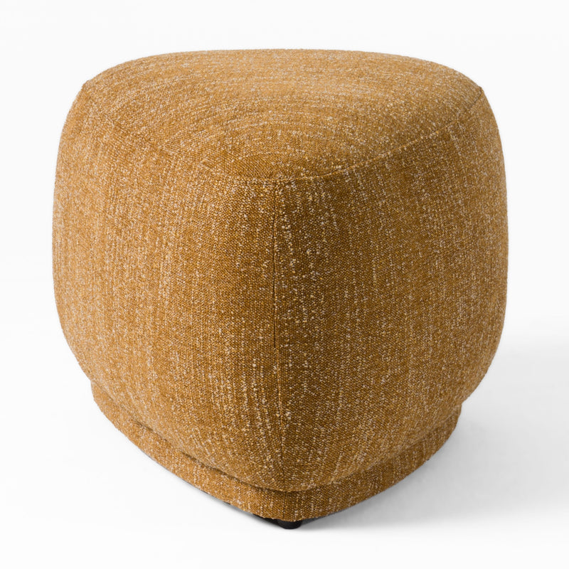 Kinsey - Modern Mustard Small River Rock Ottoman — view 4
