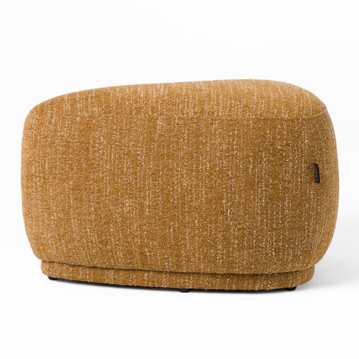 Kinsey - Modern Mustard Small River Rock Ottoman — view 2