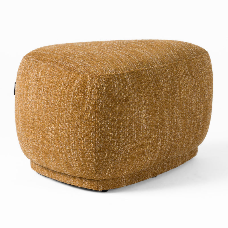 Kinsey - Modern Mustard Small River Rock Ottoman — view 5