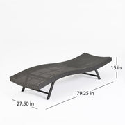 Wicker Chaise With Adjustable Reclining Seats (Set of 2) - Gray - R&R Furniture Gallery (Fountain Valley, CA)