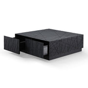 Kenda - Modern Black Oak Square Coffee Table With Storage — view 4