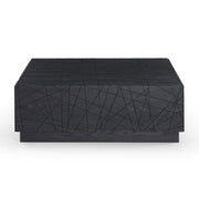 Kenda - Modern Black Oak Square Coffee Table With Storage
