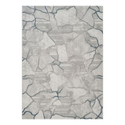 Geometrix - 5'3" X 7'3" Area Rug, Geometric 3D Effect - Gray / Ivory - R&R Furniture Gallery (Fountain Valley, CA)
