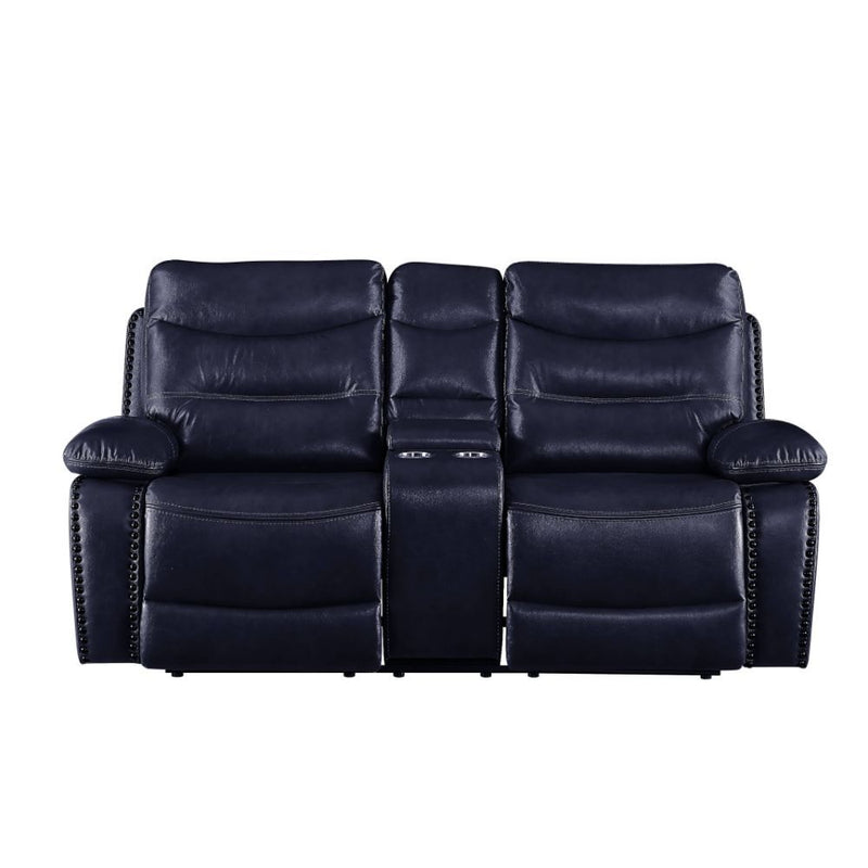 Aashi - Loveseat w/Console (Motion) - R&R Furniture Gallery (Fountain Valley, CA)