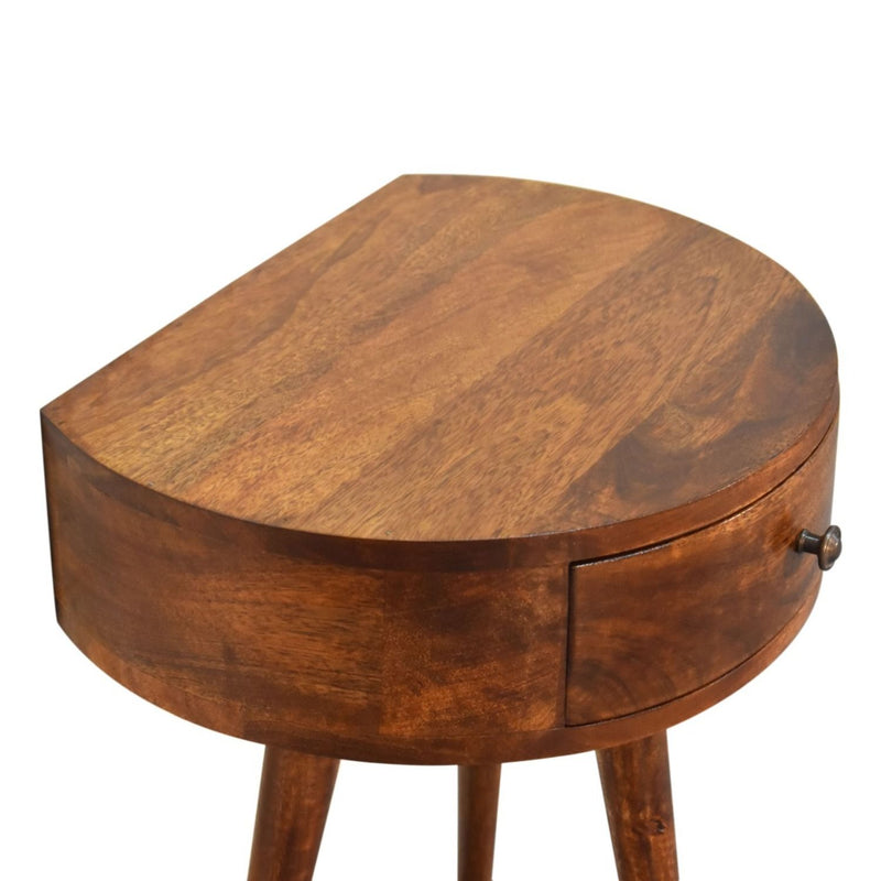 Semi Circle Nightstand - Chestnut - R&R Furniture Gallery (Fountain Valley, CA)