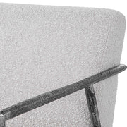 Uttermost Brisbane light gray accent chair with modern design and plush upholstery, suitable for living rooms or bedrooms.