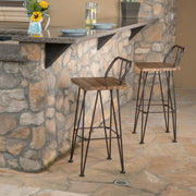 Outdoor Barstool With Angled Metal Legs - Brown - R&R Furniture Gallery (Fountain Valley, CA)