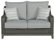 Elite Park - Loveseat w/Cushion - Gray - R&R Furniture Gallery (Fountain Valley, CA)