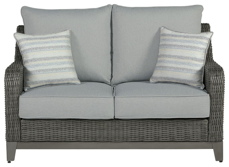 Elite Park - Loveseat w/Cushion - Gray - R&R Furniture Gallery (Fountain Valley, CA)