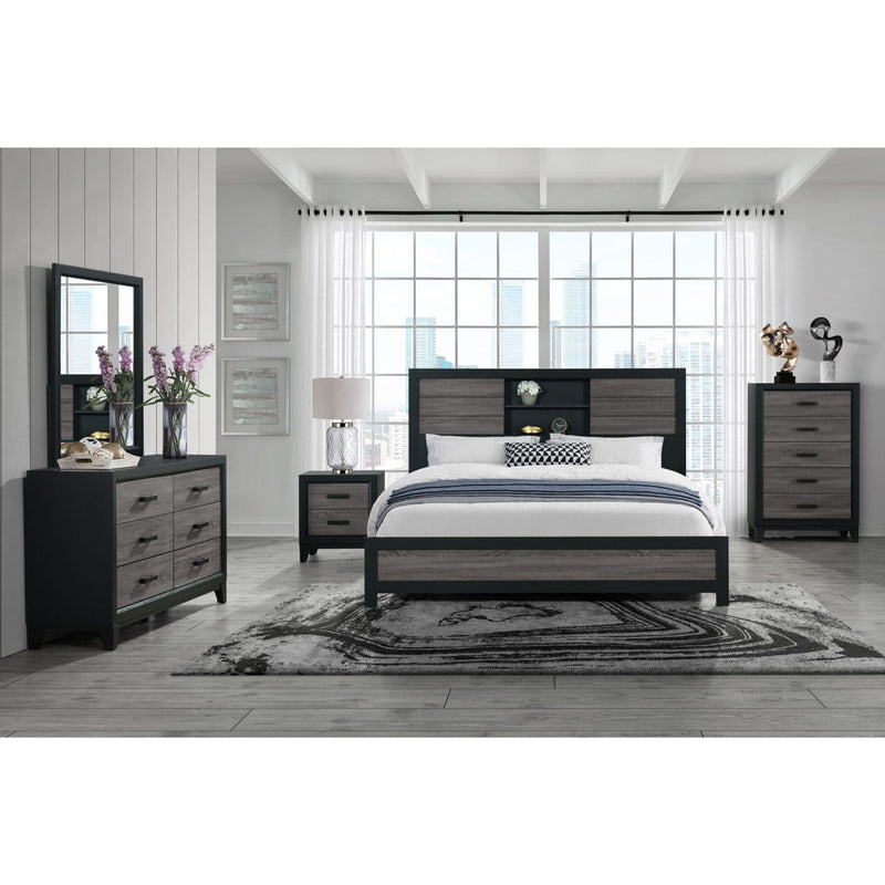 Soluto - Bed With Bookcase Headboard - R&R Furniture Gallery (Fountain Valley, CA)