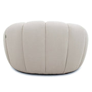 Yolonda - Modern Curved Beige Fabric Chair — view 4