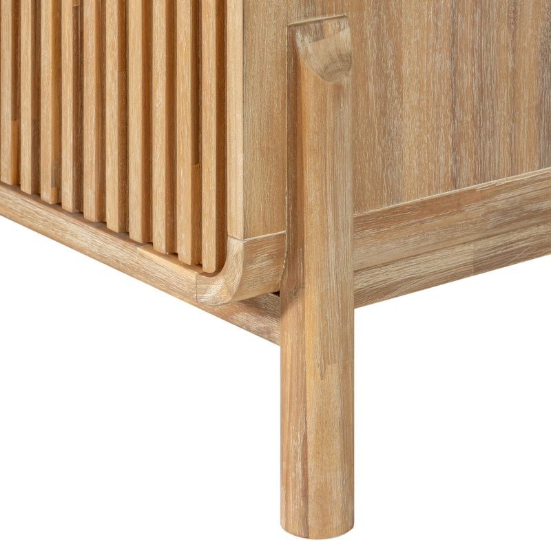 Mikala - Modern Natural Oak Nightstand — view 3